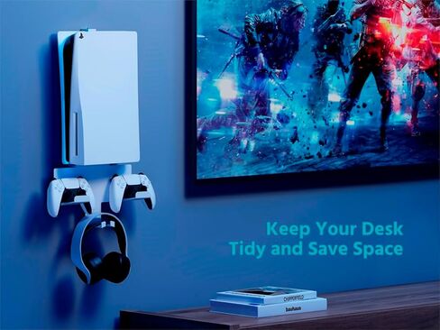 حامل جداري Monoprice للقرص الرقمي PS5 كامل الحجم وإصدارات Pro in Saudi Arabia