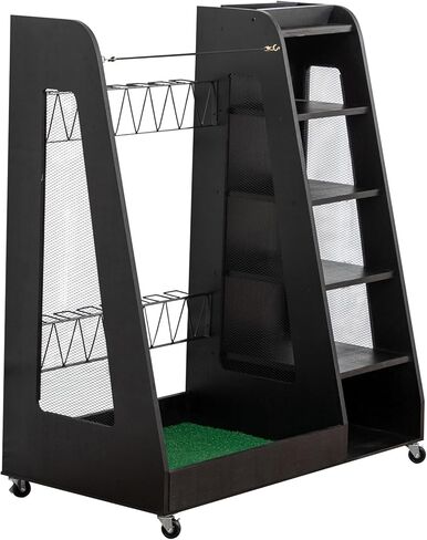 منظم حقيبة الجولف الخشبي يحمل حقيبتين، رف تخزين المرآب، قوي، أسود in Kuwait