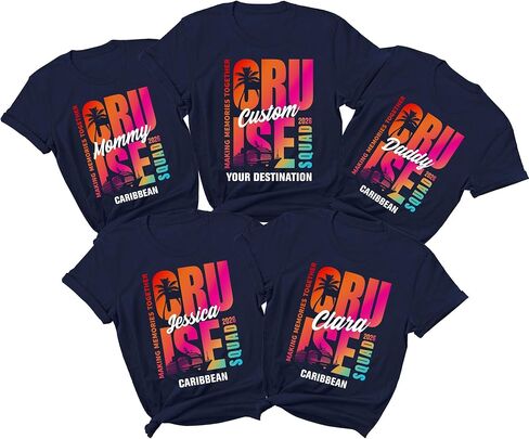قمصان عائلية بحرية 2025 ، قميص العطلات العائلي 2025 ، قمصان فرقة كروز للأصدقاء ، رحلة شاطئية ، تي شيرت سيارات عيد ميلاد in Kuwait