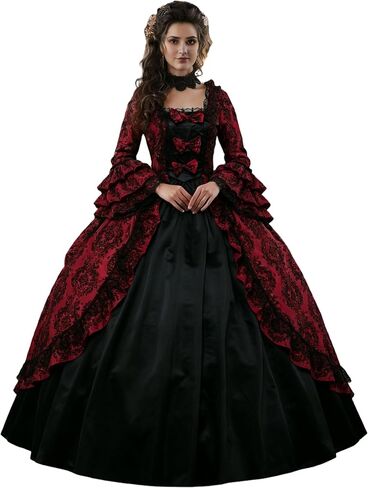 فستان ماري أنطوانيت الأميرة فترة ثوب الكرة إعادة تمثيل فستان المسرح بروكيد الكرة ثوب فساتين الملكة in Kuwait