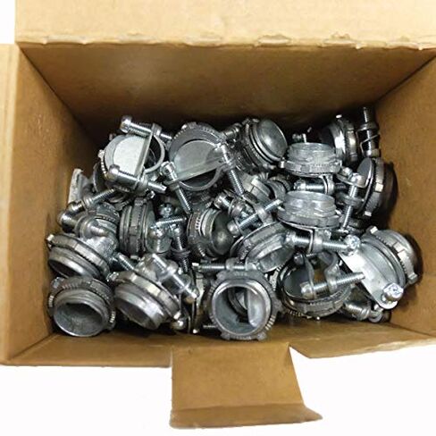 Hubbell-Raco 2711 Die Cast Zinc Squeeze Connector, Non-Metallic, Clamp, 1/2" (Pack of 100) in Saudi Arabia