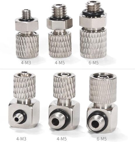 5Pcs Mini Male Thread M3 M4 M5 M6 -Air Tube OD 3mm Pneumatic Pipe Connector Screw Through Fitting(6-M5,WX-KPC) in Saudi Arabia