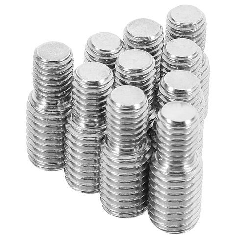 10pcs Stainless Steel Conversion Screws M8x10 to M10x15 Threaded Rod Bolts Double End Thread Adapters for Furniture Hardware Connectors and Mechanical Assembly in Saudi Arabia