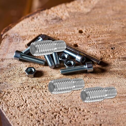 10pcs Stainless Steel Conversion Screws M8x10 to M10x15 Threaded Rod Bolts Double End Thread Adapters for Furniture Hardware Connectors and Mechanical Assembly in Saudi Arabia