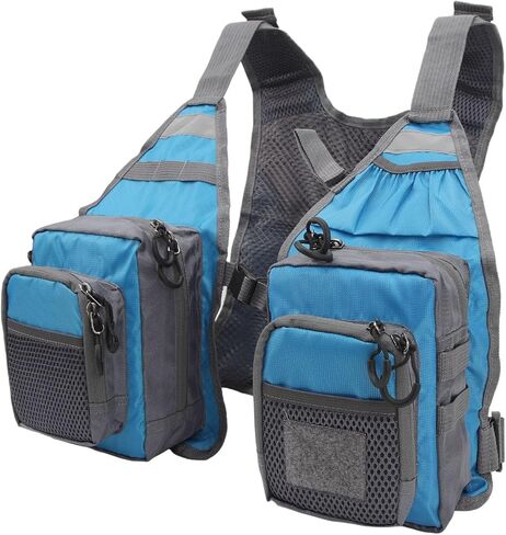 Semme Lightweight Fishing Vest with 8 Pockets Straps for Outdoor Fishing Comfortable Mesh Lining Reflective Features in Kuwait