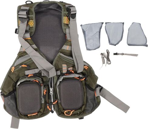 Fishing Vest, Neoprene Material with Multi Pocket Design, Adjustable Shoulder Straps and Waistband, for Fly Fishing Kayak Canoe Outdoor Activities in Kuwait