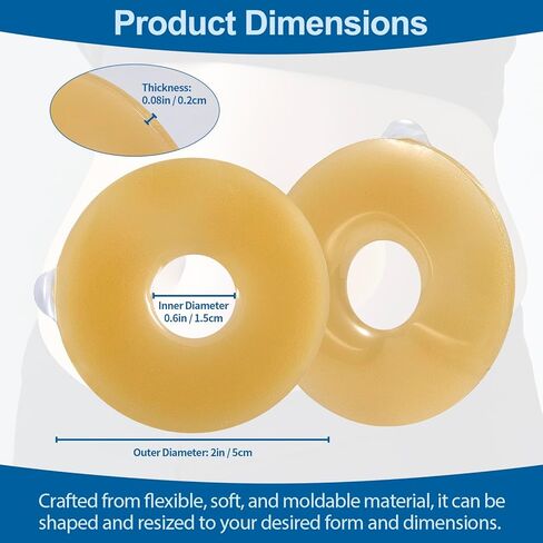 20 حزمة من حلقات حاجز الفغرة، أختام فغر الغروانية المائية، مستلزمات فغرة موسع الجلد المرن بسمك 2 مم، حلقات تمديد الجلد المانعة للتسرب لأكياس فغر القولون فغر اللفائفي in Kuwait