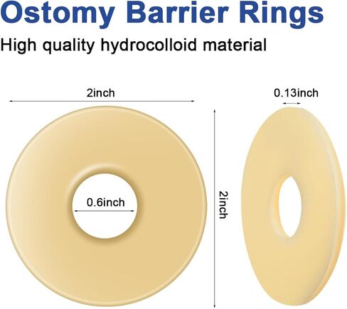 6 عبوات من حلقات حاجز الفغرة بسُمك 2 مم وشريط غرواني مائي قابل للتشكيل وأختام متماسكة لفغر القولون وفغر اللفائفي وأكياس فغر البول in Kuwait