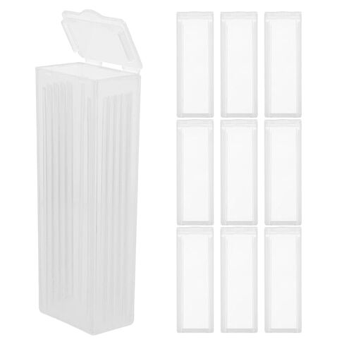 PRETYZOOM Microscope Slide Storage Box 20-Pack Plastic Slide Holder Case for 10 Glass Slides Laboratory Reusable Boxes Portable Organizer in Kuwait
