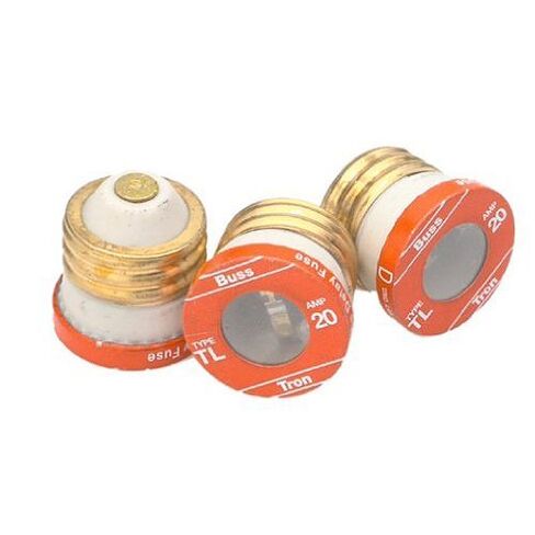 Bussmann BP/TL-20 20 Amp Time Delay, Loaded Link Edison Base Plug Fuse, 125V UL Listed Carded, by Bussmann in Saudi Arabia