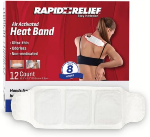 أربطة حرارية منشطة بالهواء للإغاثة السريعة للرقبة والأكتاف، 12 عبوة - تخفيف الحرارة المستهدف للعضلات المتصلبة وتوتر الكتف والأوجاع اليومية in Kuwait
