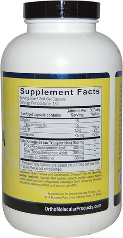 SEVNODI Ortho Molecular - Orthomega 820-180 كبسولات هلامية ناعمة in Kuwait