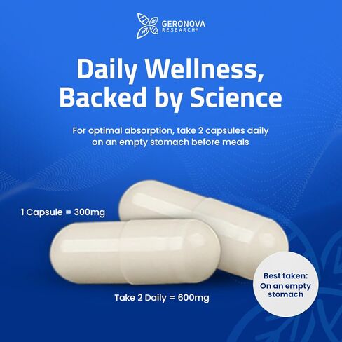 حمض R-Lipoic المعزز حيويًا من Geronova Research، جرعة 600 مجم - كمية تكفي لمدة شهر واحد - حمض R ألفا ليبويك المستقر مع امتصاص معزز - مكمل حمض R Lipoic - 60 كبسولة in Kuwait