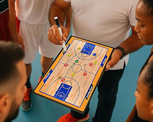 Magnetic Basketball Coaching Board Coaches Clipboard Tactical Board Kit with Dry Erase Surface, Portable Strategy Coach Board in Saudi Arabia