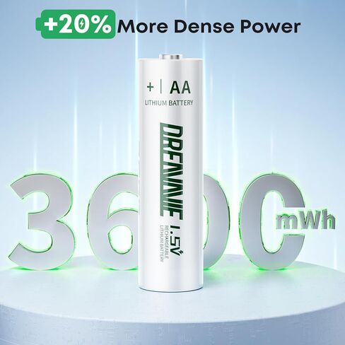 Dreamme 1200mAh 1.5v بطاريات الليثيوم AAA [غير قابلة للتشغيل]- بطاريات Lithium AAA الممتازة 1.5 فولت in Kuwait