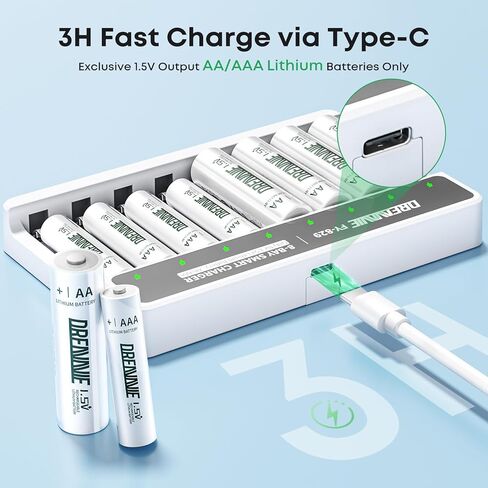 Dreamme 1200mAh 1.5v بطاريات الليثيوم AAA [غير قابلة للتشغيل]- بطاريات Lithium AAA الممتازة 1.5 فولت in Kuwait