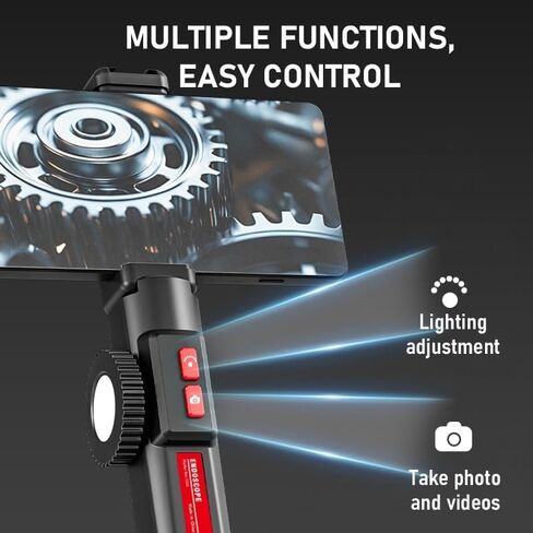360 Degree Rotation Endoscope Camera 6mm Lens HD Articulated Inspection Borescope Camera for Car iOS Android in Saudi Arabia