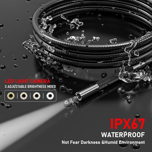 3.9mm 5 Million Pixels HD Two-Way Rotary 360° Industrial Piping Endoscope Camera Borescope Inspection with 5.0 Inch(1m) in Saudi Arabia