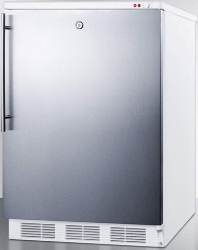 Accucold VT65MLBISSHV مجمد طبي مدمج تحت الطاولة قادر على التشغيل -25 درجة مئوية مع قفل أمامي، باب مغلف من الفولاذ المقاوم للصدأ، مقبض رفيع وخزانة بيضاء in Saudi Arabia
