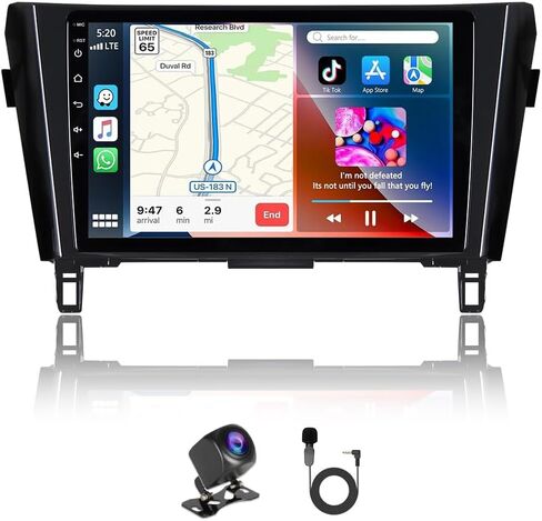 ASURE Android Car Stereo Radio لـ Nissan Rogue X-Trail Qashiqai 2014-2018،10.1 بوصة 4Core 2G+32G CARPLAY WIROID Android Auto Auto Auto Mavigation GPS GPS مع 1280 × 800 HD شاشة اللمس in Kuwait