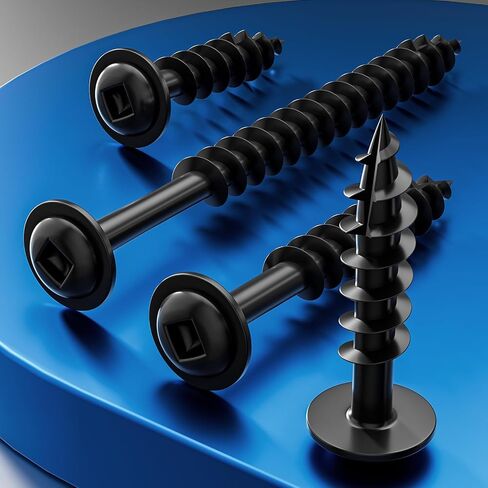 (Black) Pocket Hole Screws # 8 * 3/4 "200pcs 1lbs Square Hole Wood Screws and Round Head Square Hole self Tapping Screws are Suitable for Wooden use.150MM,60MM Drive bit Included. in Saudi Arabia