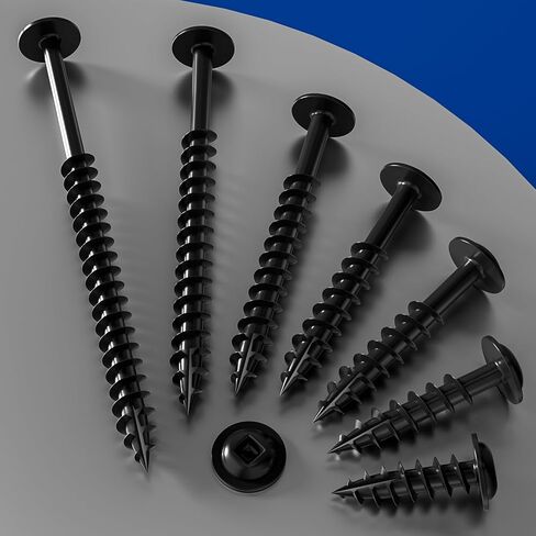 (Black) Pocket Hole Screws # 8 * 3/4 "200pcs 1lbs Square Hole Wood Screws and Round Head Square Hole self Tapping Screws are Suitable for Wooden use.150MM,60MM Drive bit Included. in Saudi Arabia