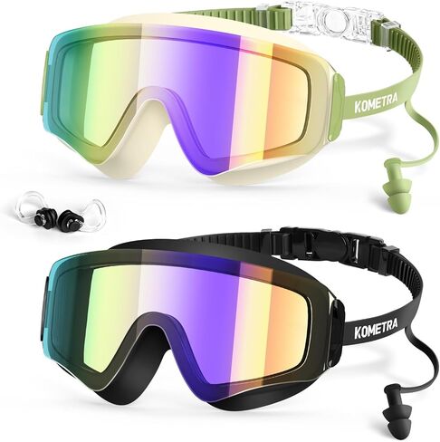 2 Pack Kids Swim Goggles for 3-15, Anti Fog UV Protection Pool Water Swimming Goggles for Boys Girls Toddler in Saudi Arabia