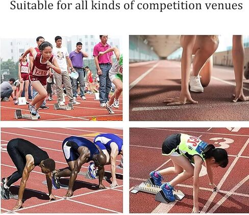 Athletics Starting Block with Adjustable Angles and Non Slip Pedals for Plastic and Cinder Tracks, Rust Resistant Plastic Runway Block in Saudi Arabia