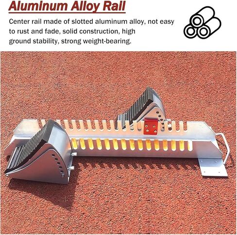 Professional Starting Blocks for Track and Field Sprinters, Super Grippy Ground Nails + Multi Angle Adjustable Pedals, Track Blocks Suitable for Rubber or Cinder Tracks in Saudi Arabia