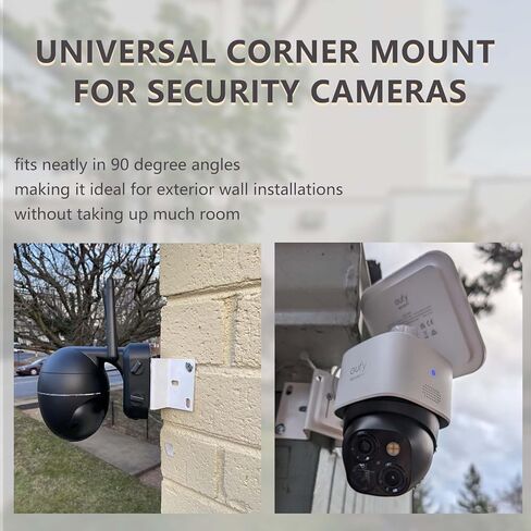 Metal Wall Corner Mount for CCTV Camera, Right Angle Bracket with Screws in Kuwait