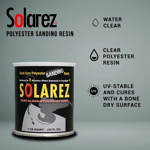 Solarez Polyester UV Sanding Resin: Quart in Kuwait