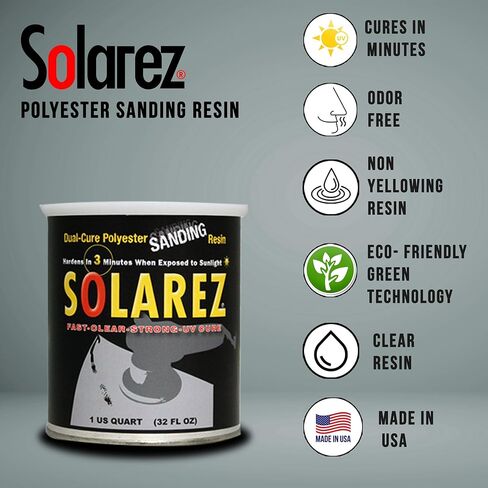 Solarez Polyester UV Sanding Resin: Quart in Kuwait