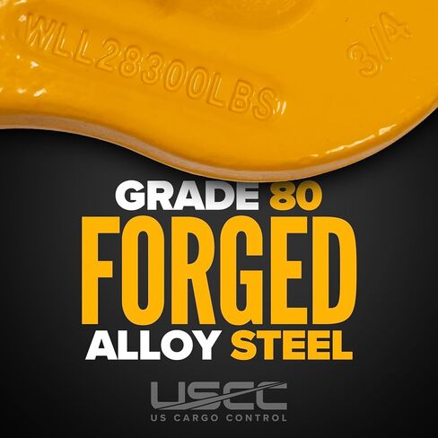US Cargo Control 3/4 Inch Clevis Grab Hooks (2-Pack), G80 Chain Hooks, 28,300 LBS Working Load Limit, Chain Clevis Hooks for Lifting, Hauling, Towing, Trailers, & Chain Binders in Saudi Arabia