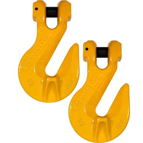 US Cargo Control 1/2 Inch Clevis Grab Hooks (2-Pack), G80 Chain Hooks, 12,000 LBS Working Load Limit, Chain Clevis Hooks for Lifting, Hauling, Towing, Trailers, & Chain Binders in Saudi Arabia