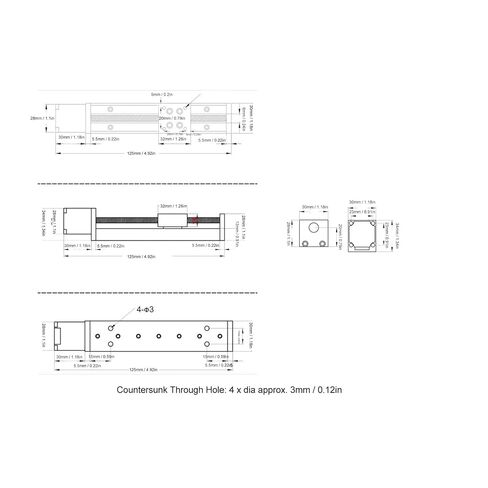 مشغل شرائح دليل خطي صغير CNC دقيق 50 مم مرحلة حركة محرك متدرج مع سعة تحميل عالية لبناء سبيكة نقش جهاز التوجيه باستخدام الحاسب الآلي DIY in Kuwait