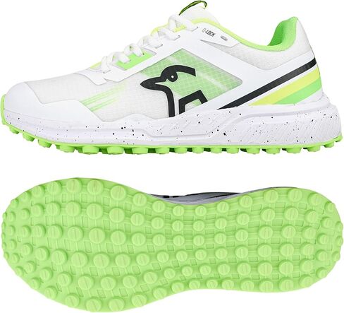 Kookaburra KC 2.0 Rubber Sole Cricket Shoe - Yellow/Green - 8 in Saudi Arabia