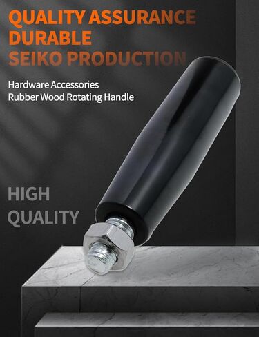 uvbws1PCS Black Trailer Jack Rotating Handle, M10 Threaded, Crank Handwheel with nut, Suitable for lathes, Mechanical Equipment, Instruments and Industrial Equipment in Kuwait