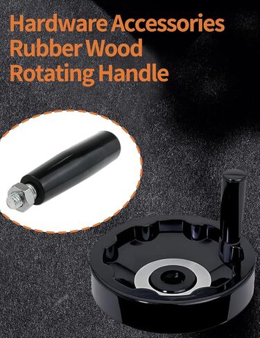 uvbws1PCS Black Trailer Jack Rotating Handle, M10 Threaded, Crank Handwheel with nut, Suitable for lathes, Mechanical Equipment, Instruments and Industrial Equipment in Kuwait