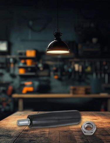 uvbws1PCS Black Trailer Jack Rotating Handle, M10 Threaded, Crank Handwheel with nut, Suitable for lathes, Mechanical Equipment, Instruments and Industrial Equipment in Kuwait