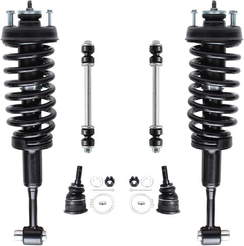 Detroit Axle - طقم التعليق الأمامي 16PC لعام 2006-2012 Toyota RAV4 ، 2 دعامات جاهزة ، 2 أذرع التحكم السفلية ، 4 قضبان التعادل 4 أشرطة الترجيع الخلفي الأمامية 2 امتصاص الصدمات الخلفي 2 استبدال الأحذية [2.4L 2.5L] in Kuwait