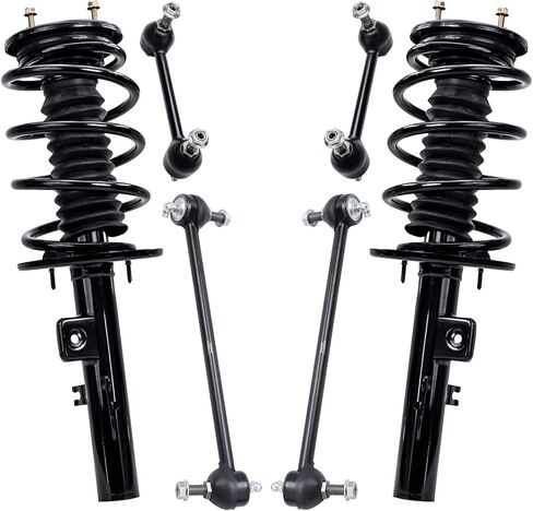 Detroit Axle - طقم التعليق الأمامي 16PC لعام 2006-2012 Toyota RAV4 ، 2 دعامات جاهزة ، 2 أذرع التحكم السفلية ، 4 قضبان التعادل 4 أشرطة الترجيع الخلفي الأمامية 2 امتصاص الصدمات الخلفي 2 استبدال الأحذية [2.4L 2.5L] in Kuwait