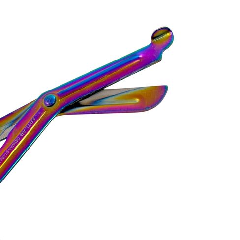 1 Each | 7.5" Utility Bandage Scissors, Serrated, with Black Plastic Handle & Titanium Color Fluoride Coated Blades, Non-Stick | Stainless Steel in Saudi Arabia