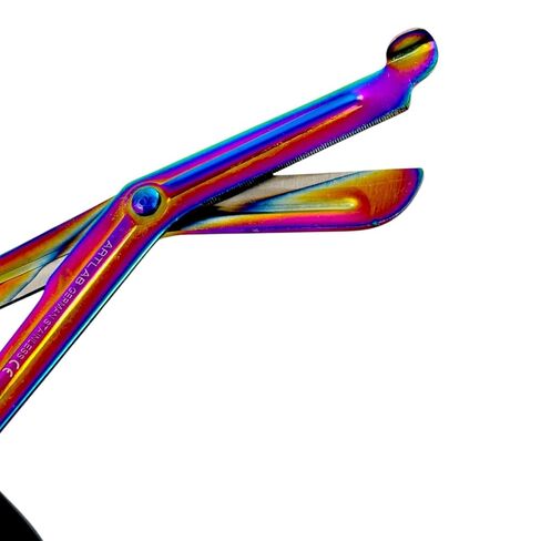 1 Each | 7.5" Utility Bandage Scissors, Serrated, with Black Plastic Handle & Titanium Color Fluoride Coated Blades, Non-Stick | Stainless Steel in Saudi Arabia