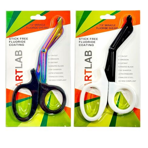 Pack of 2 | Heavy-Duty Utility Trauma Shears 7.5-Inches | Fluoride-Coated Blades | Multi-Purpose Cutting Scissors for Nurses, Paramedics, Firefighters in Kuwait