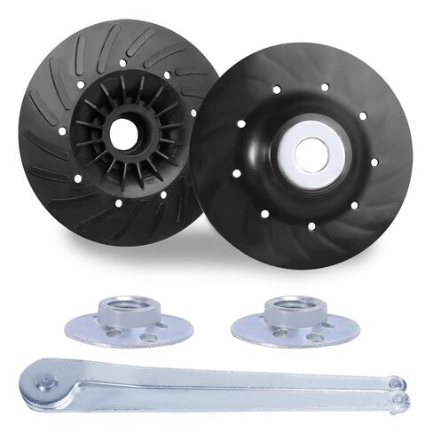 2PCS 4.5" x 5/8"-11 Angle Grinder Backing Pad Compatible with DeWalt, Bosch, BHA & More, Angle Grinder Ribbed Backing Pad Resin Fiber Disc for Grinding Polishing Sanding Woodworking, Non-Slip Design in Saudi Arabia