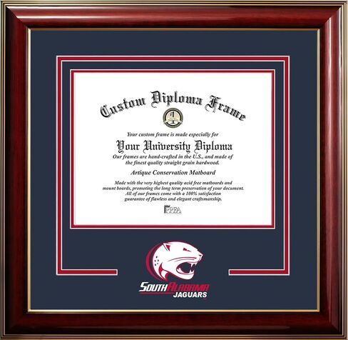 Campus Images South Alabama Jaguars 11w x 8.5h Classic Spirit Logo Diploma Frame in Saudi Arabia