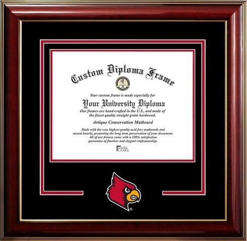 Campus Images University of Louisville Cardinals 17w x 14h Classic Spirit Logo Diploma Frame in Saudi Arabia
