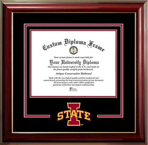 Campus Images Iowa State Cyclones 11w x 8.5h Classic Spirit Logo Diploma Frame in Saudi Arabia