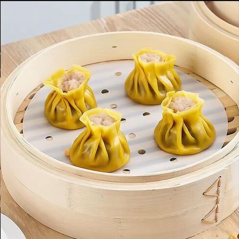 100 ورقة من بطانة المقلاة الهوائية الدائرية مقاس 6 بوصات، وورق البخار، وبساط قماش خاص بالبخار للاستخدام المنزلي من الدرجة الغذائية in Kuwait