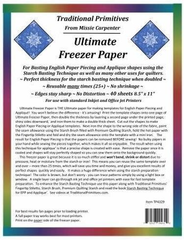 Traditional Primitives Ultimate Freezer Paper 40ct TP4329 Freezer Paper 8 1/2in x 11in. in Saudi Arabia